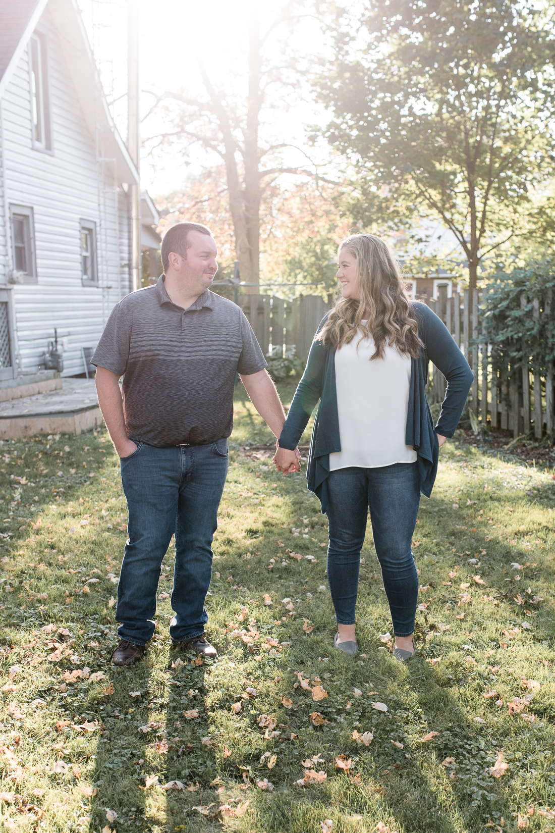 Intimate Backyard Engagement Session